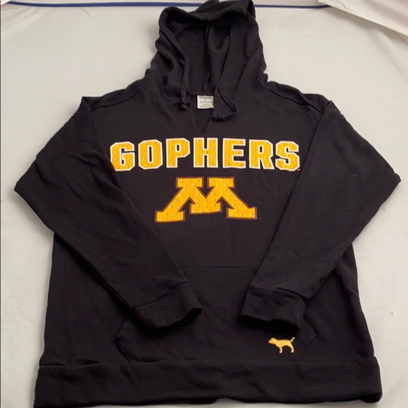 Victoria’s Secret PINK Minnesota Gophers black and gold hoodie XS - Picture 6 of 12